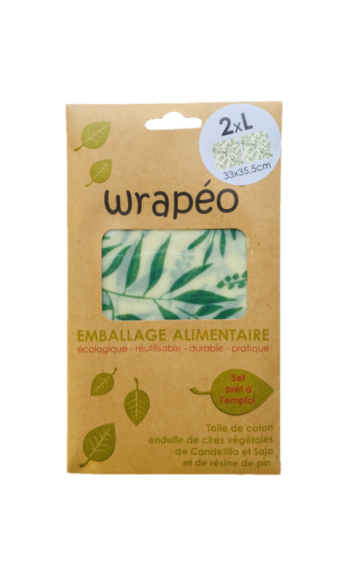 Emballage alimentaire wrapeo. Toiles de coton enduites de cires végétales