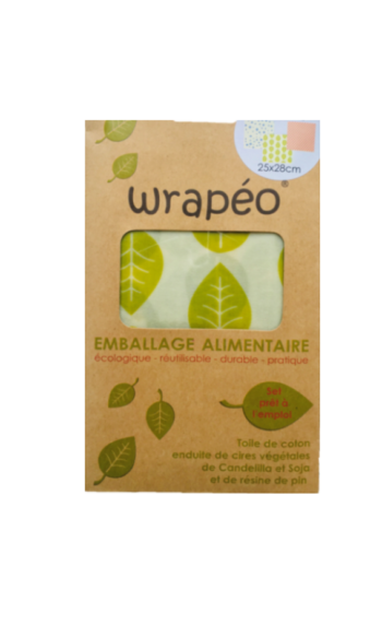 Emballage alimentaire wrapeo. Toiles de coton enduites de cires végétales