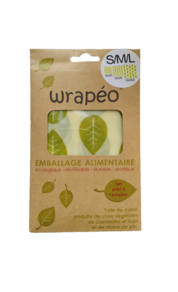 Emballage alimentaire wrapeo. Toiles de coton enduites de cires végétales